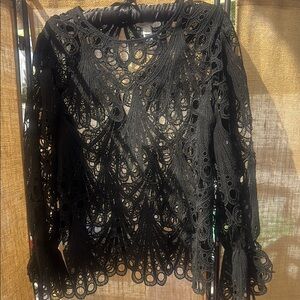 Elegant Black Lace Top